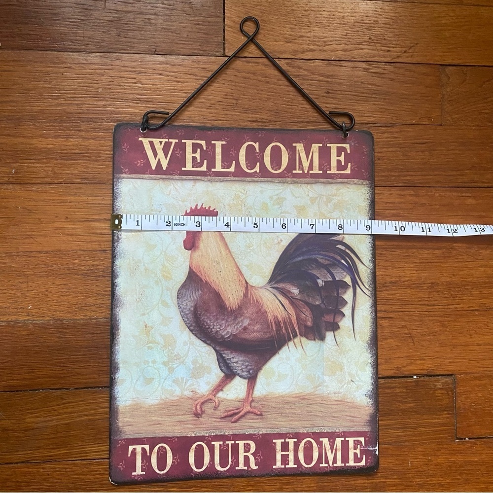 Rustic Welcome Rooster Wall/Door Sign - Picture 4 of 4